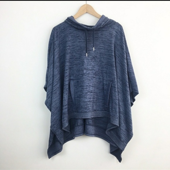 Athleta Tops - Athleta | Bliss Poncho Heather blue